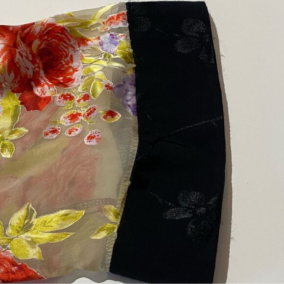 Vintage Spencer Alexis Silk Blend Kimono Style Floral Lace Blouse/Jacket  Size M - Picture 8 of 16